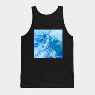 Foamy Ocean Blue Wave Tank Top